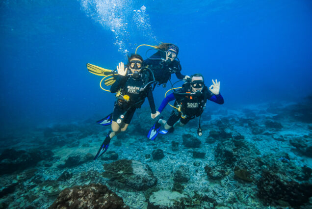 padi divers, discover scuba, dive team phi phi