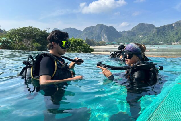 open water phi phi, padi course thailand